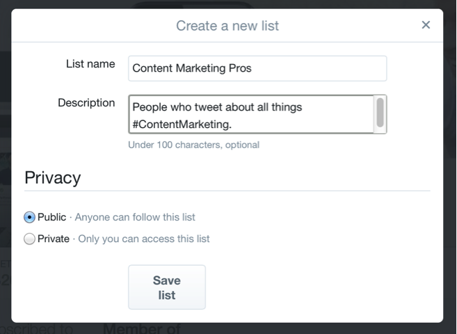 Twitter Lists to Improve Your Content Marketing