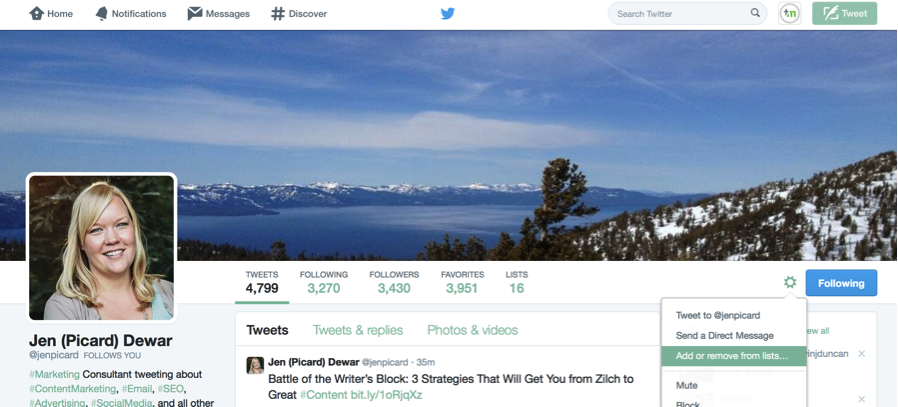 Twitter Lists to Improve Your Content Marketing